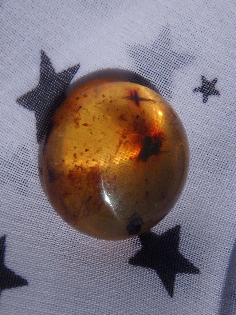 Beautiful Golden Amber Cabochon From Mexico~Ideal For Jewellery Making 5 - Earth Family Crystals