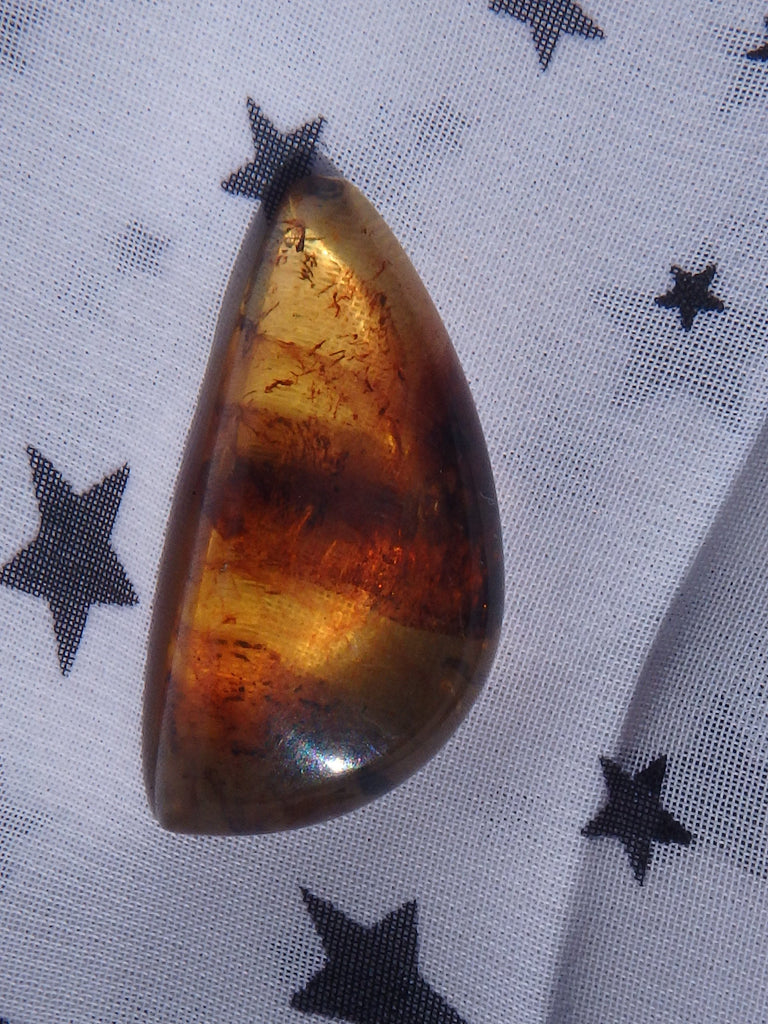 Beautiful Golden Amber Cabochon From Mexico~Ideal For Jewellery Making 3 - Earth Family Crystals