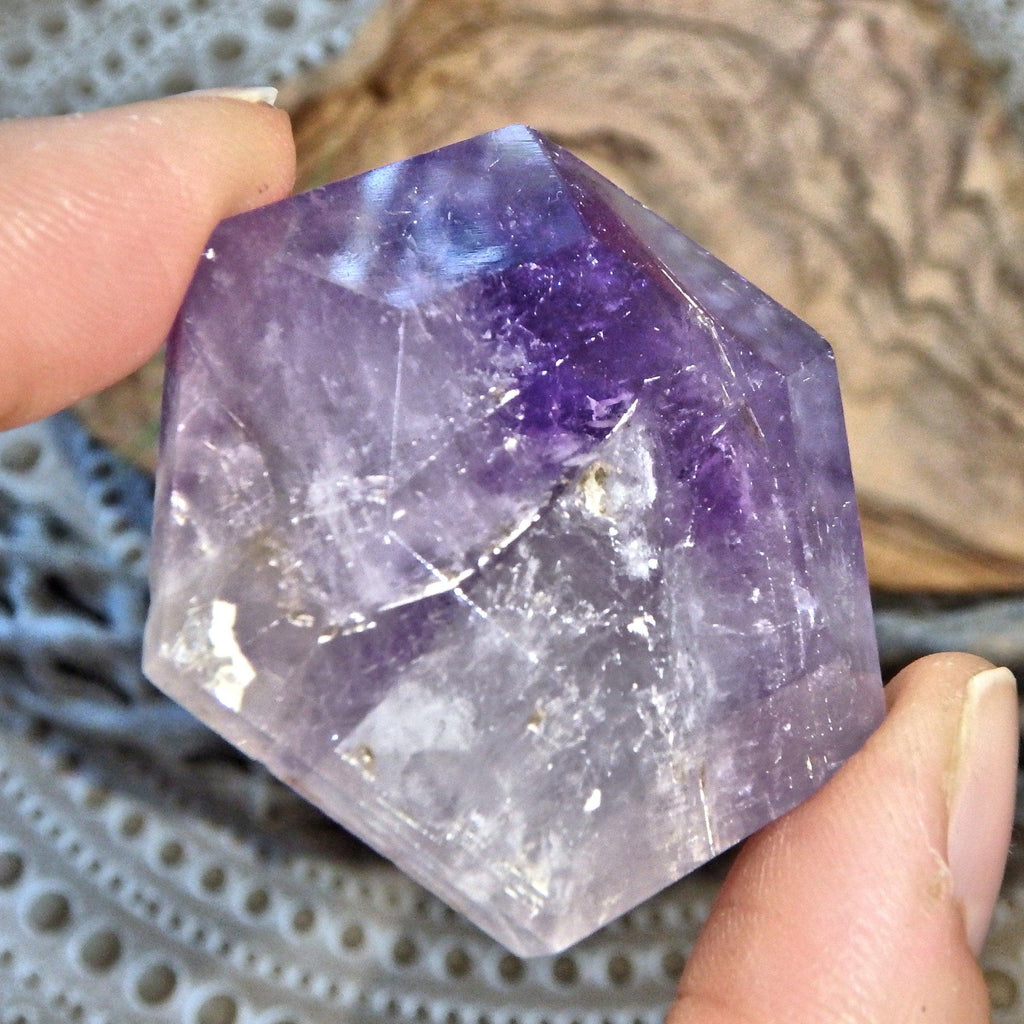 Supernova Purple Amethyst Pocket Stone Carving 2 - Earth Family Crystals