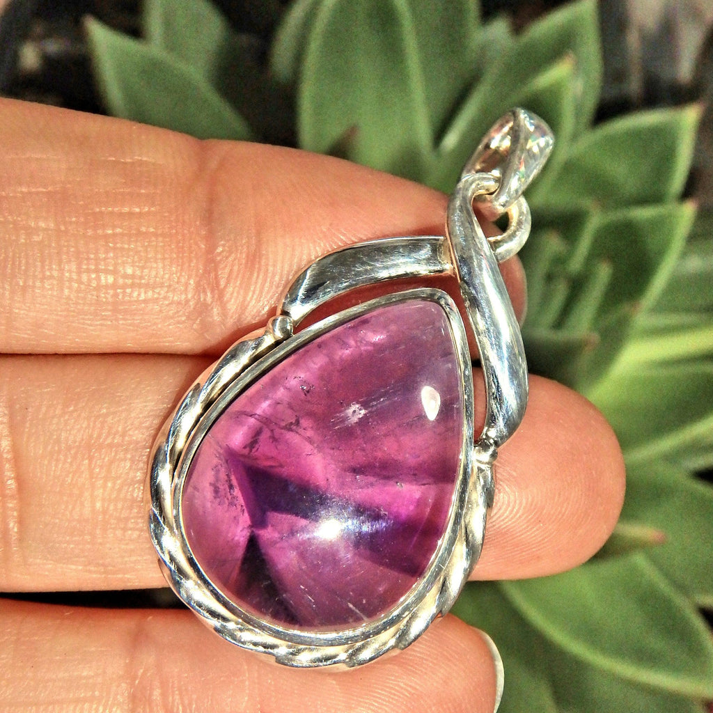 Jelly Purple Amethyst Sterling Silver Pendant (Includes Silver Chain)1 - Earth Family Crystals