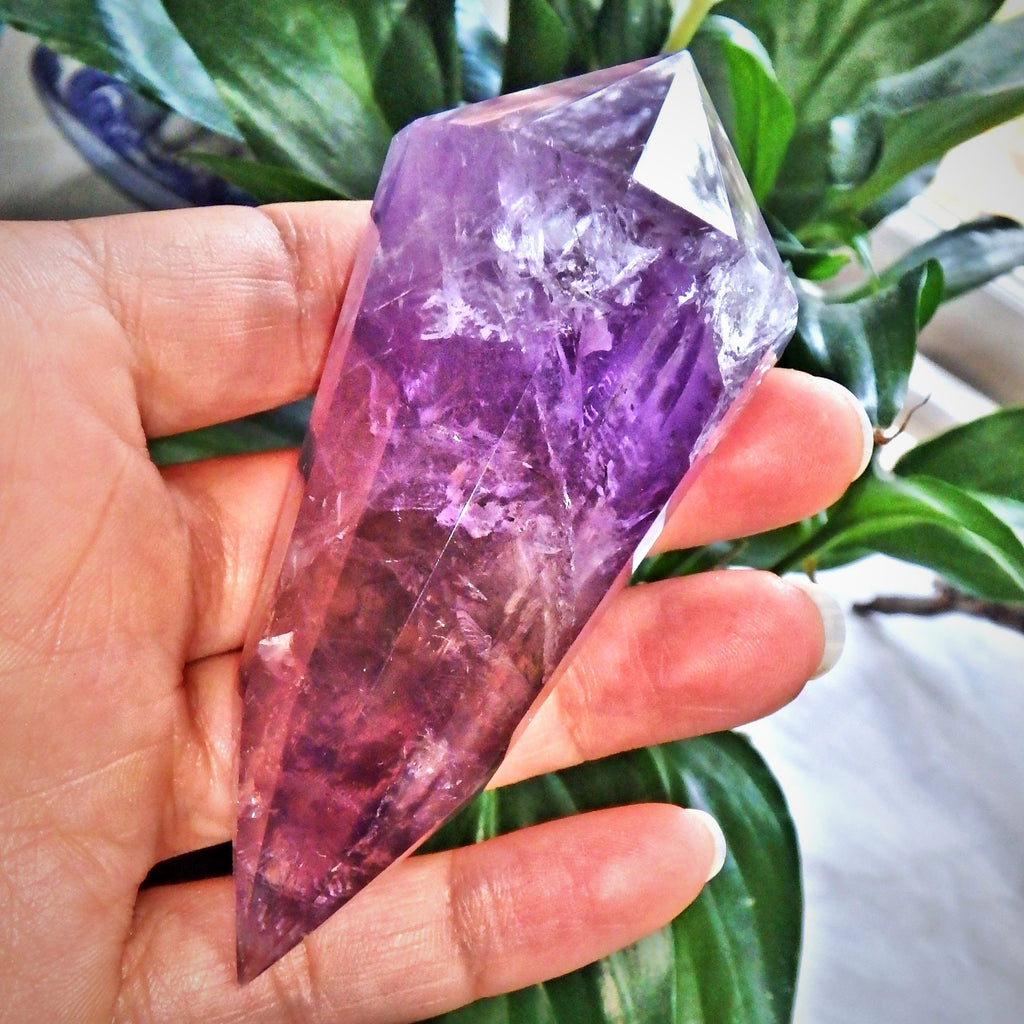 Gorgeous Purple Amethyst Vogel Carving From Brazil - Earth Family Crystals