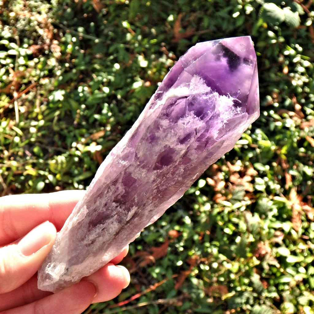New Find~Long & Exquisite Large Amethyst Elestial Phantom Quartz Point From Bahia, Brazil 1 - Earth Family Crystals