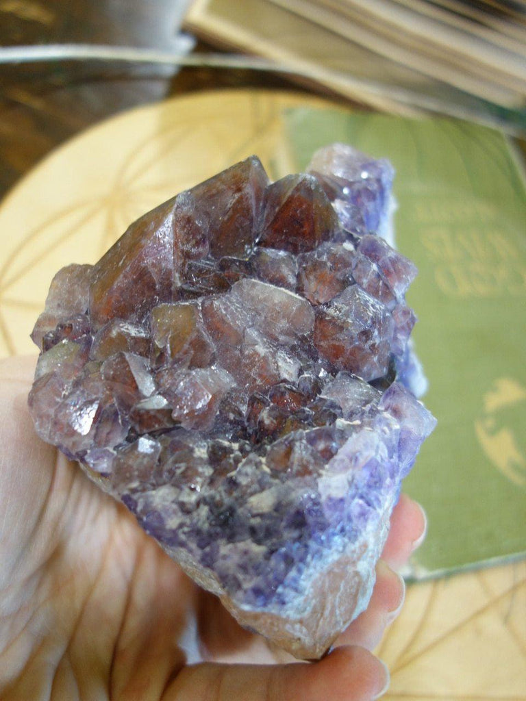 Chunky large Red Amethyst Display Cluster From Canada - Earth Family Crystals