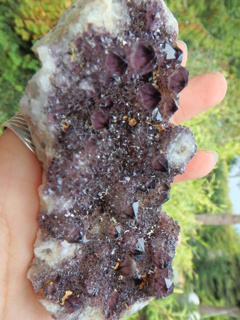 Exquisite Deep Purple Large Amethyst Spirit Quartz Cluster - Earth Family Crystals