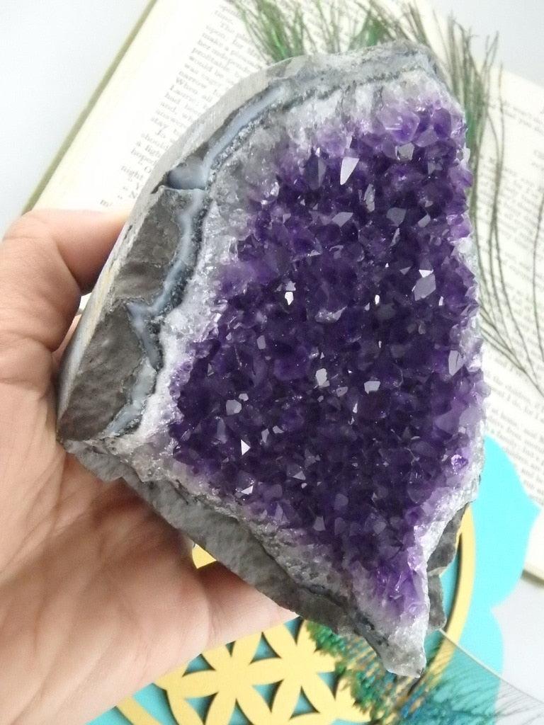 Stunning Sparkle Purple Amethyst Self Standing Specimen - Earth Family Crystals