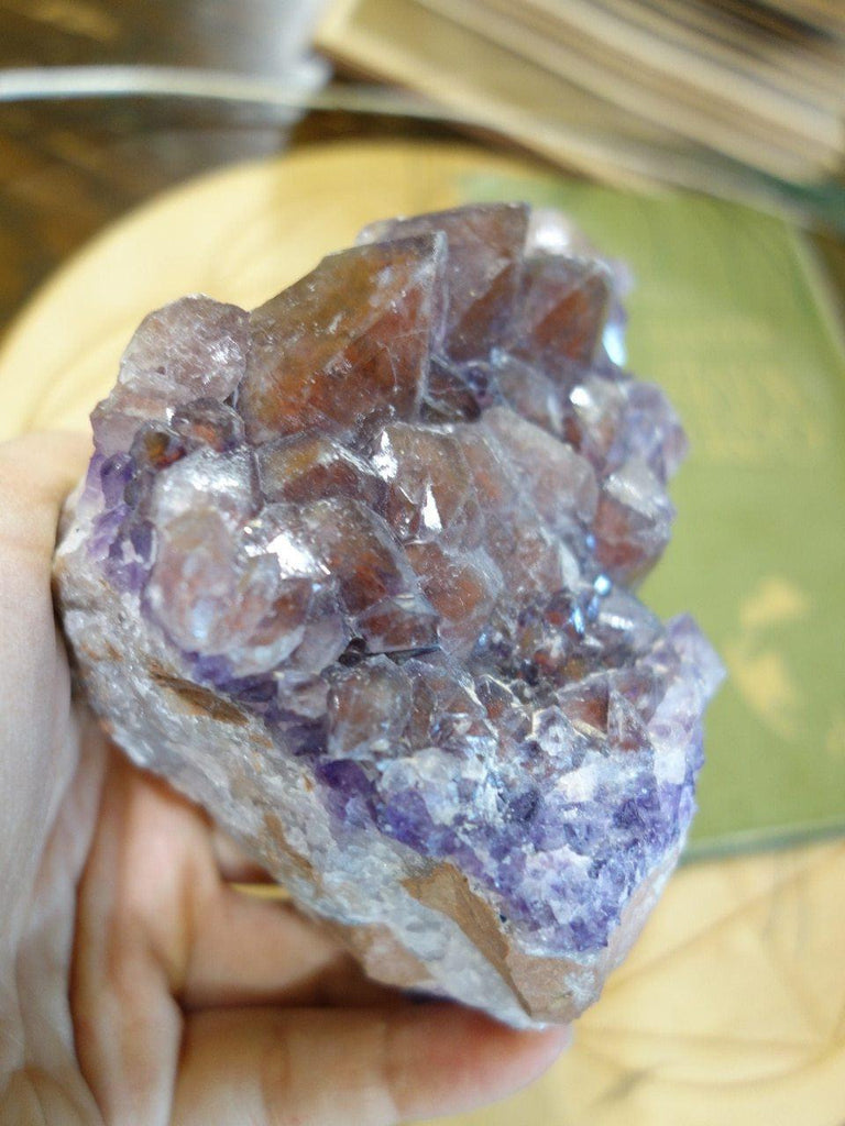 Chunky large Red Amethyst Display Cluster From Canada - Earth Family Crystals