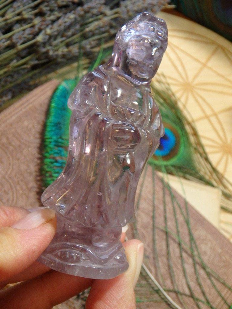 Amethyst Quan Yin Carving 1 - Earth Family Crystals