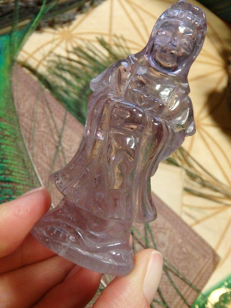 Amethyst Quan Yin Carving 1 - Earth Family Crystals