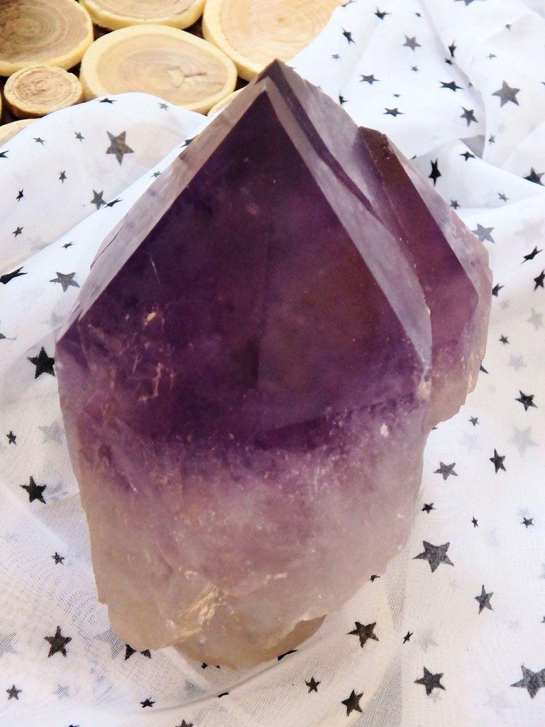 Breathtaking Large Unpolished Ametrine Standing Elestial From Bolivia - Earth Family Crystals