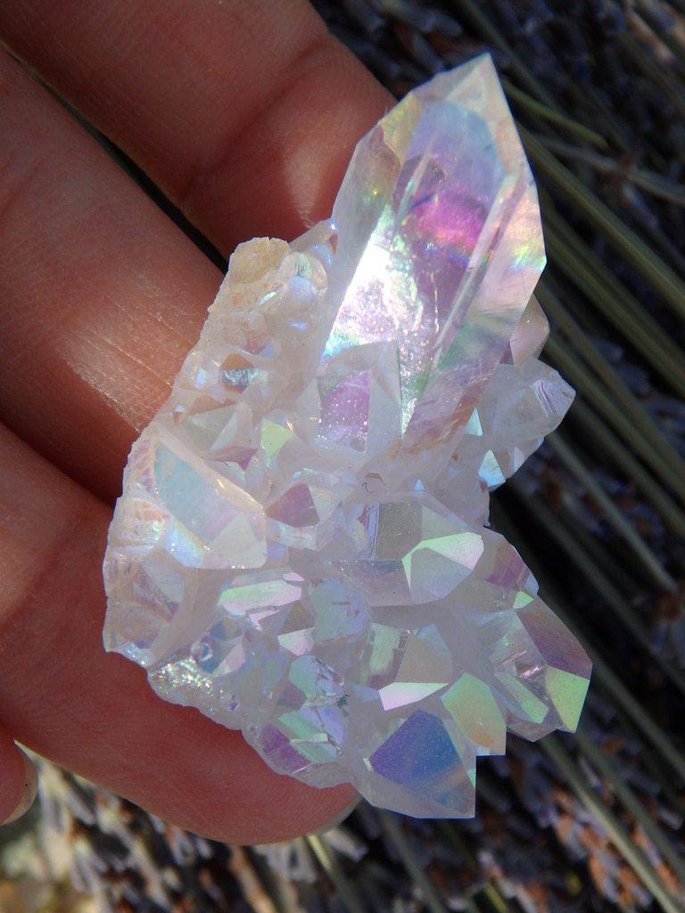 Angel Aura Quartz Cluster 13 - Earth Family Crystals