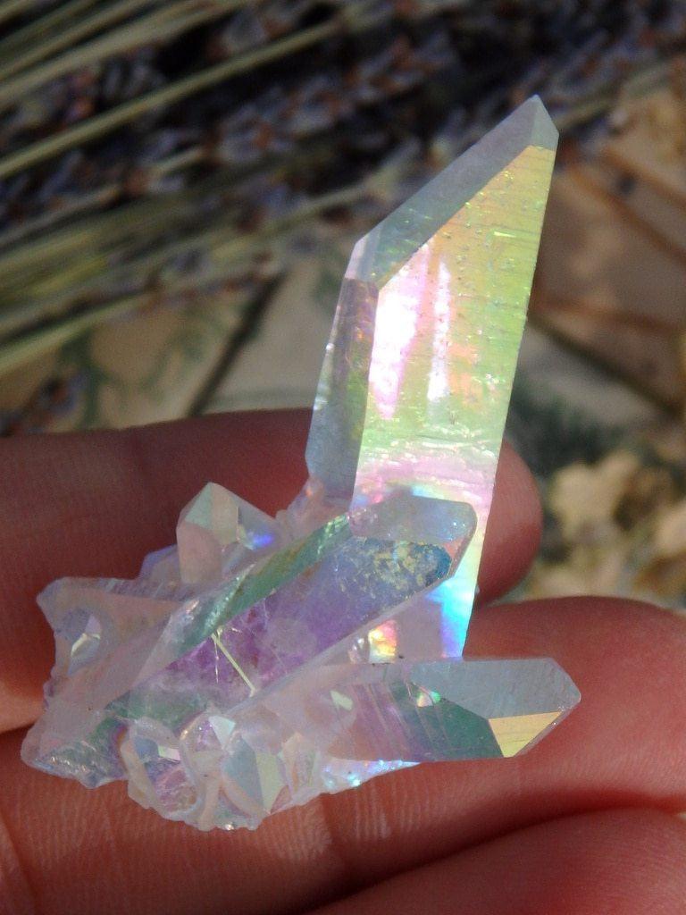 Angel Aura Quartz Cluster 5 - Earth Family Crystals