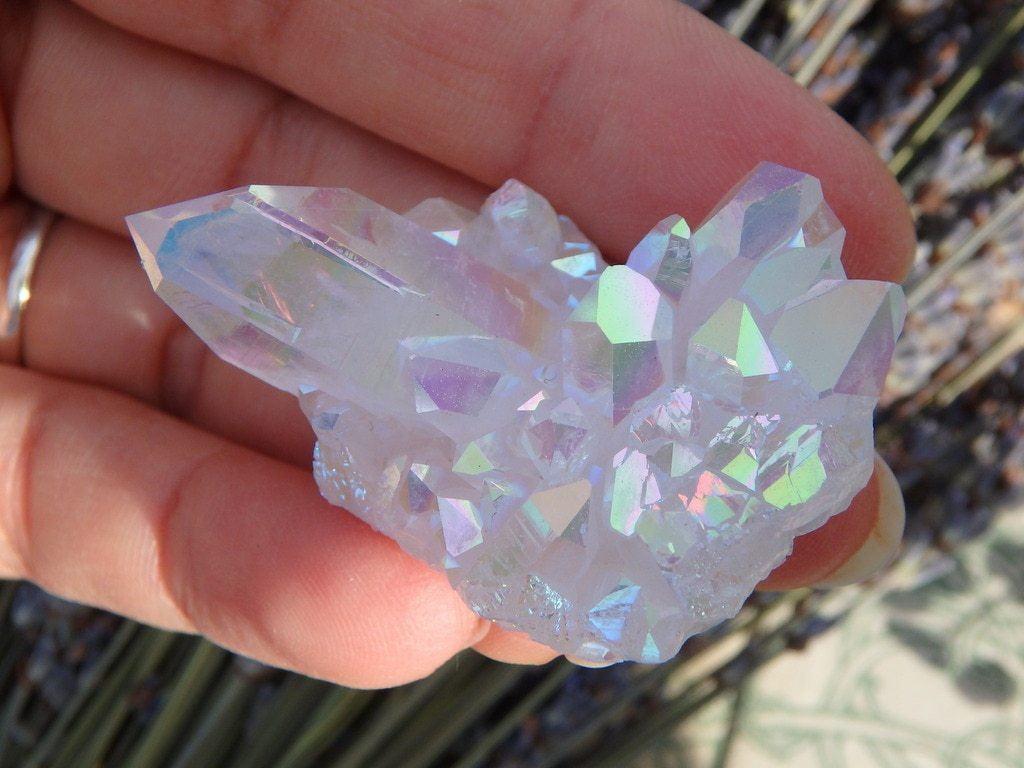Angel Aura Quartz Cluster 13 - Earth Family Crystals