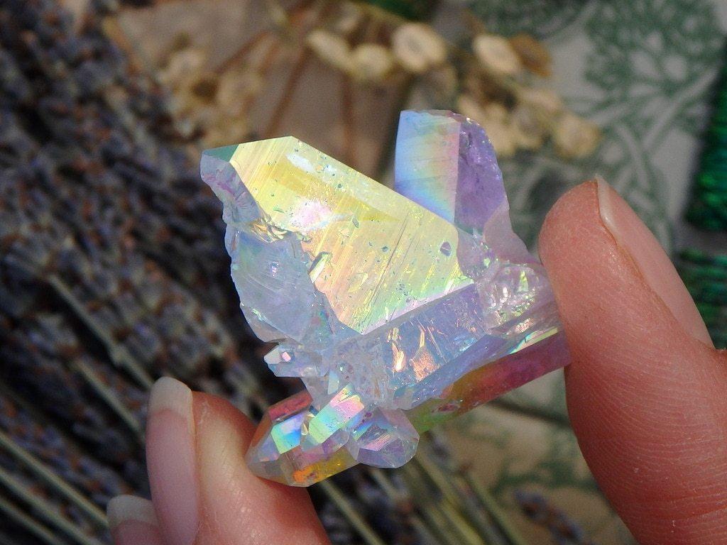 Angel Aura Quartz Cluster 6 - Earth Family Crystals