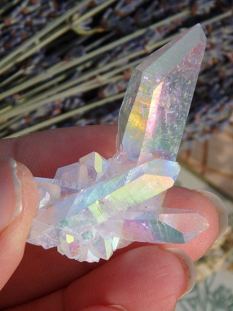 Angel Aura Quartz Cluster 5 - Earth Family Crystals