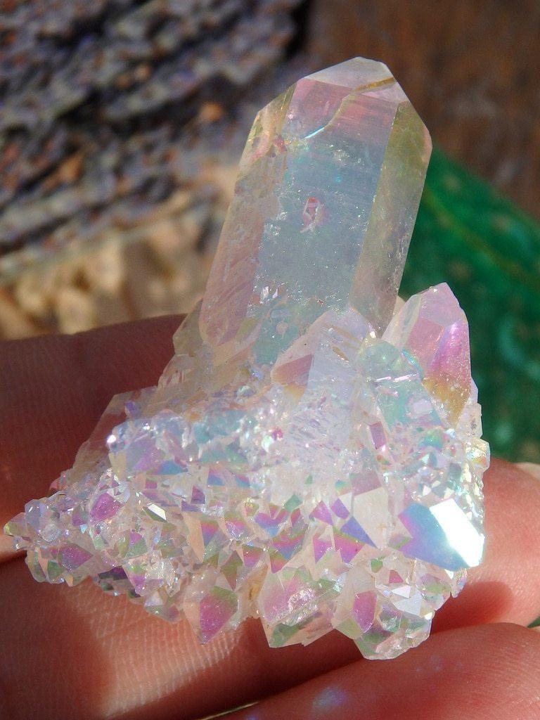 Angel Aura Quartz Cluster 3 - Earth Family Crystals