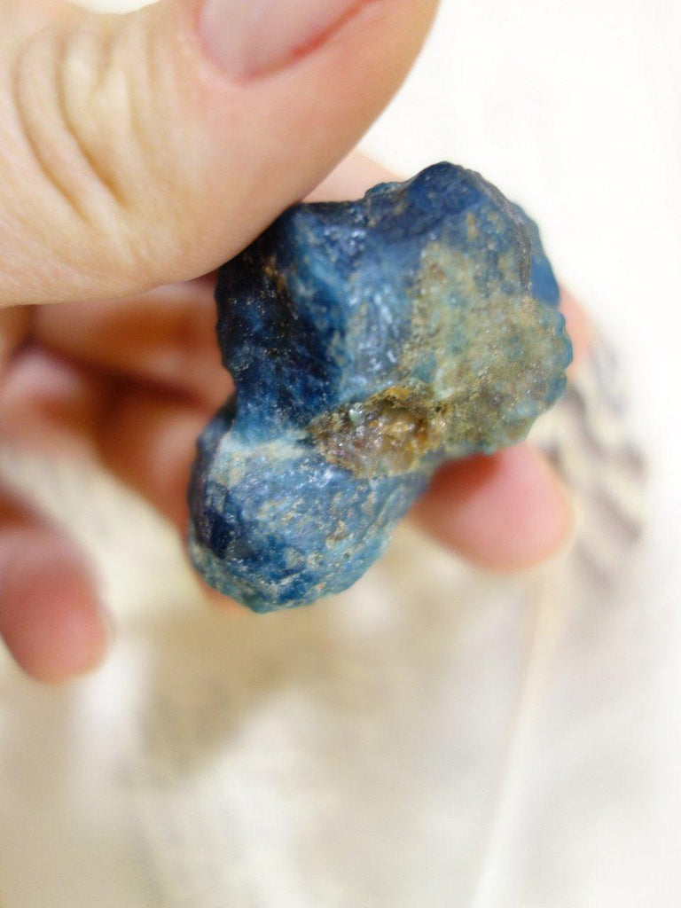 Awesome Deep Blue & Raw Apatite Specimen From Brazil - Earth Family Crystals