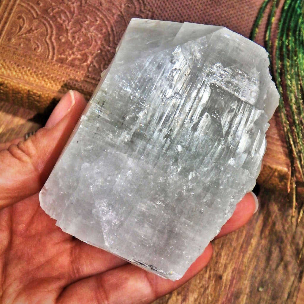 Brilliant Large Chunk of Green & White Apophyllite Cluster From India1 - Earth Family Crystals