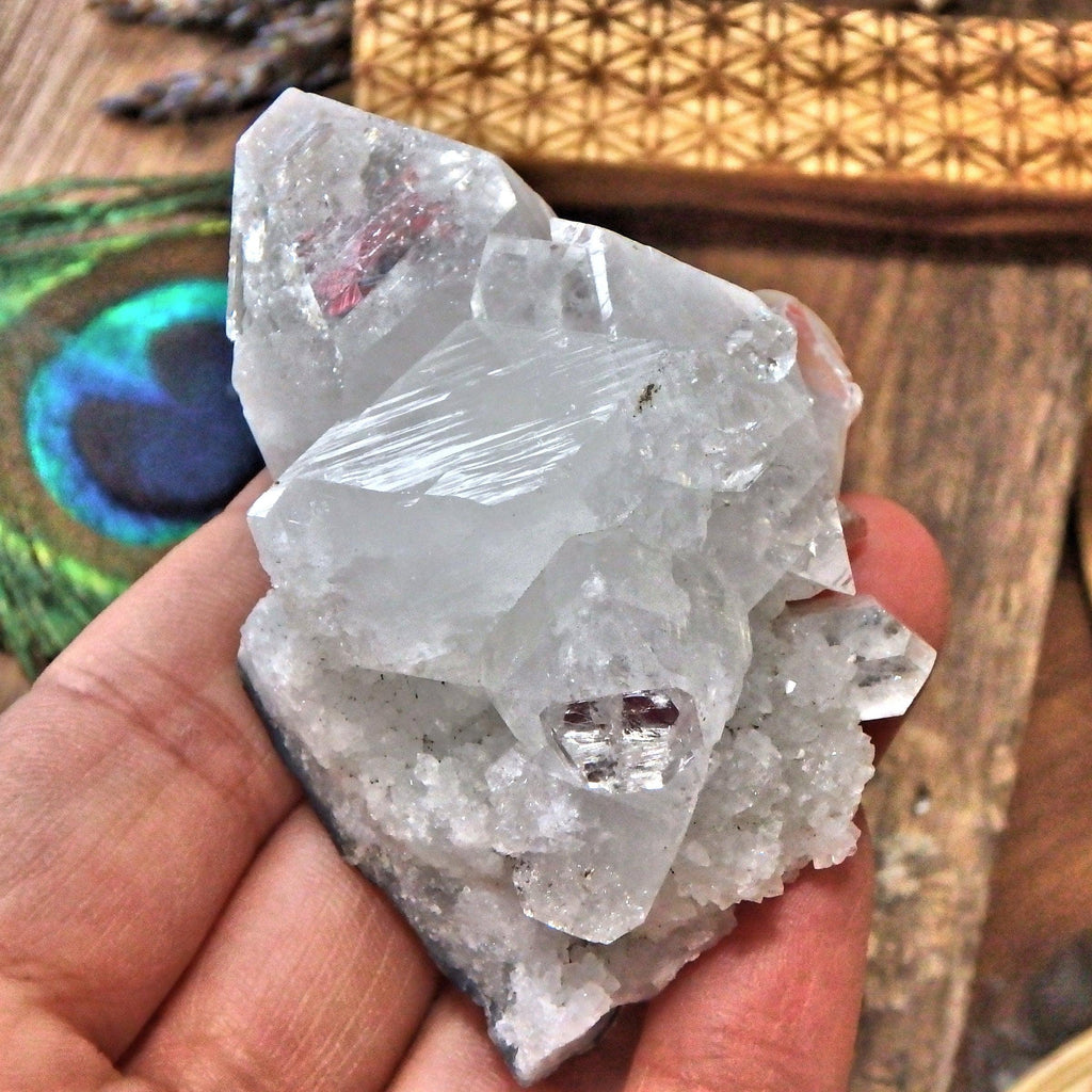 Gorgeous Shine Clear Apophyllite Multi Point Cluster - Earth Family Crystals