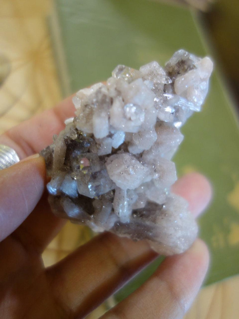 Sweet Pink Stilbite With White Apophyllite Frosting Inclusions - Earth Family Crystals