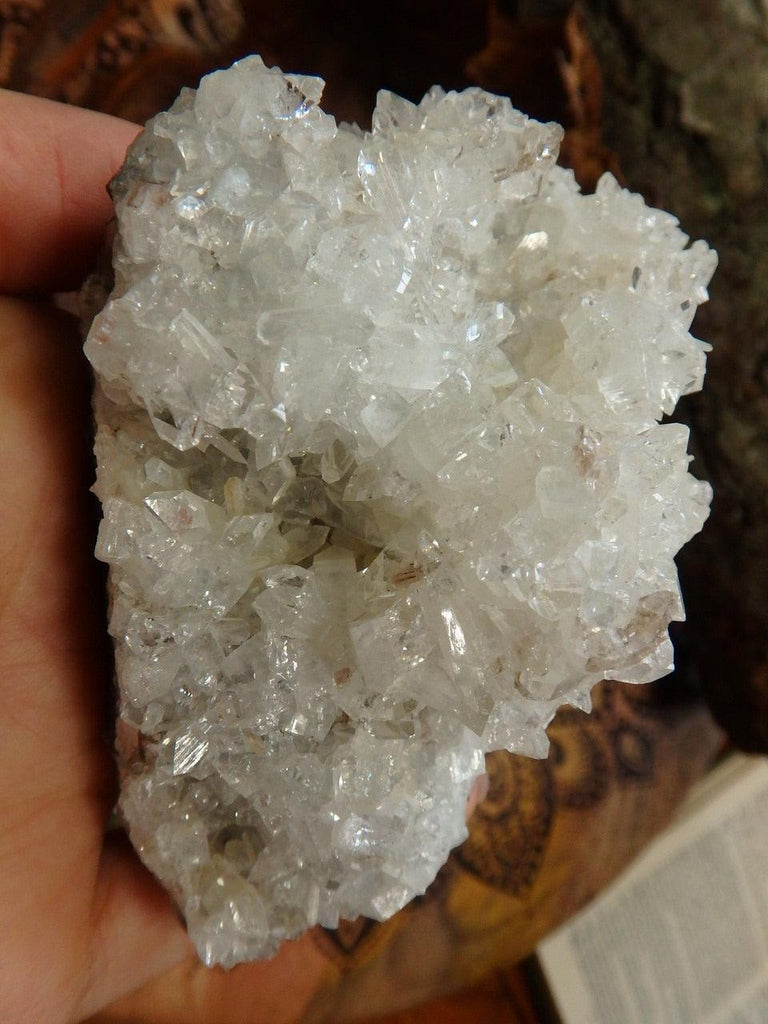 Mega Sparkle Factor! Chunky Clear Apophyllite Cluster With Caves - Earth Family Crystals