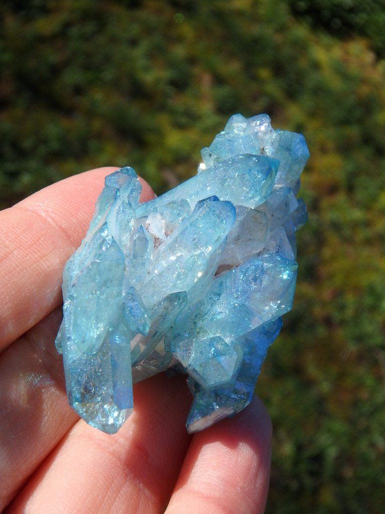 Amazing Blue Aqua Aura Cluster 2 - Earth Family Crystals