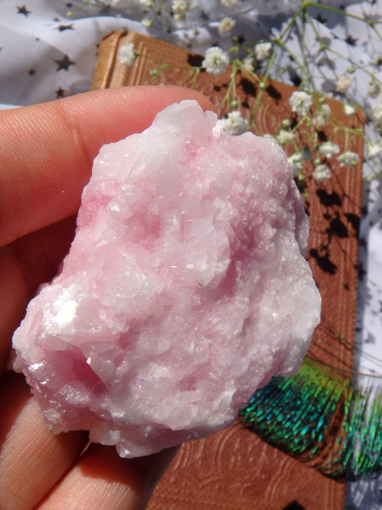 Pink Cotton Candy Aragonite Natural Chunk Specimen 2 - Earth Family Crystals