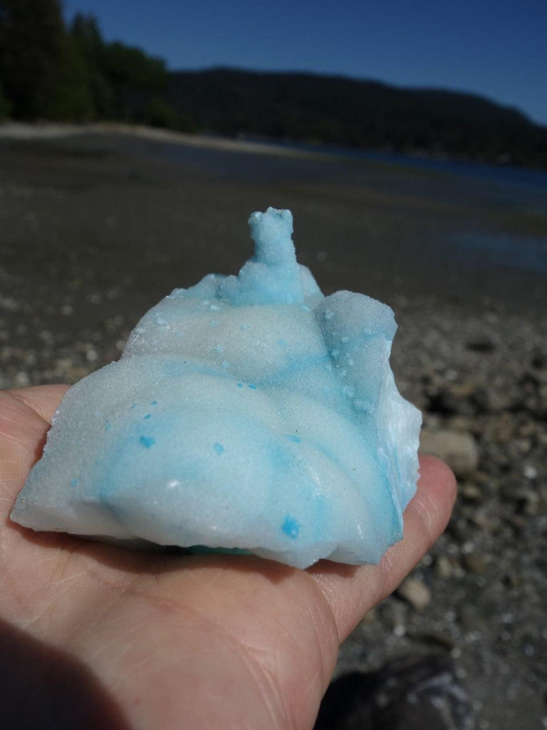 One of a Kind Formation Blue Aragonite Collectors Specimen - Earth Family Crystals