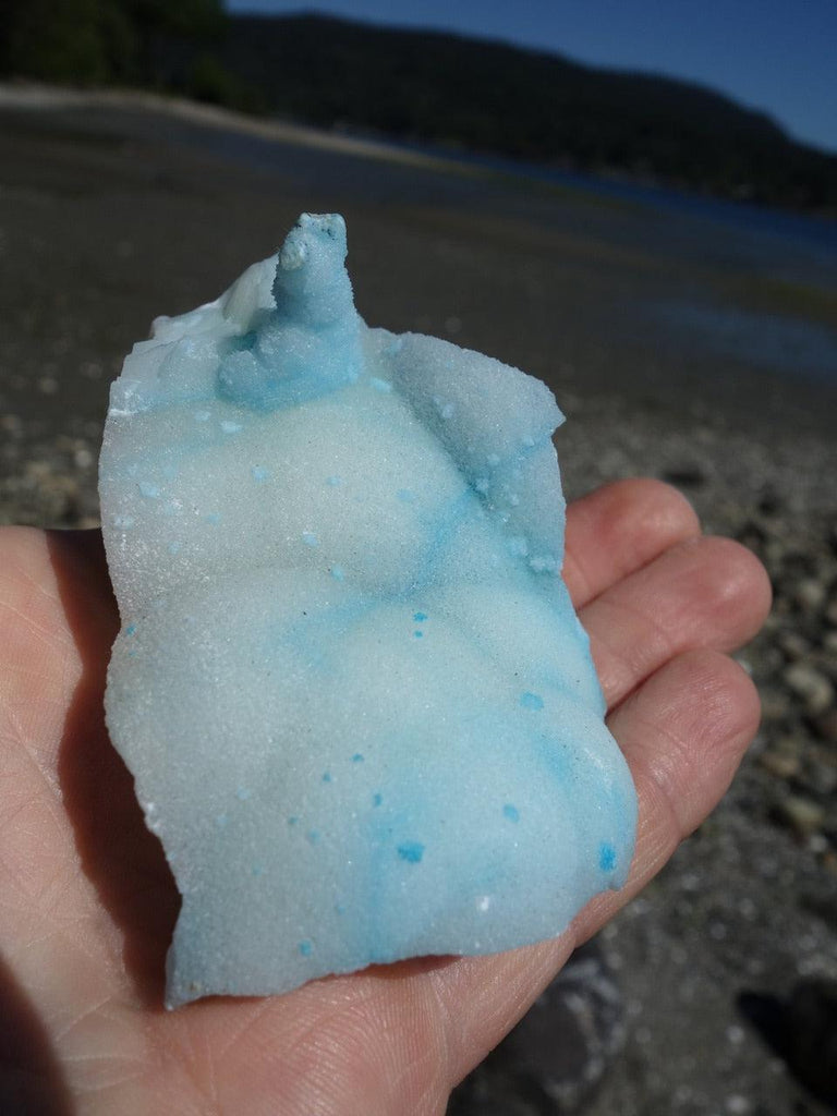 One of a Kind Formation Blue Aragonite Collectors Specimen - Earth Family Crystals