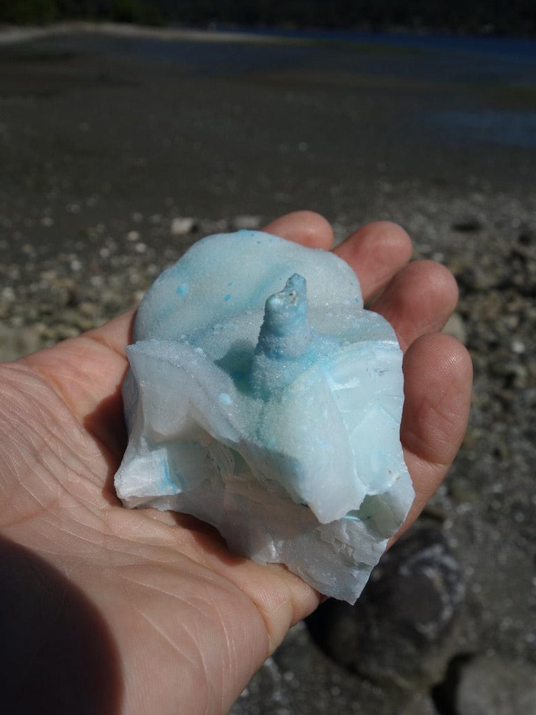 One of a Kind Formation Blue Aragonite Collectors Specimen - Earth Family Crystals