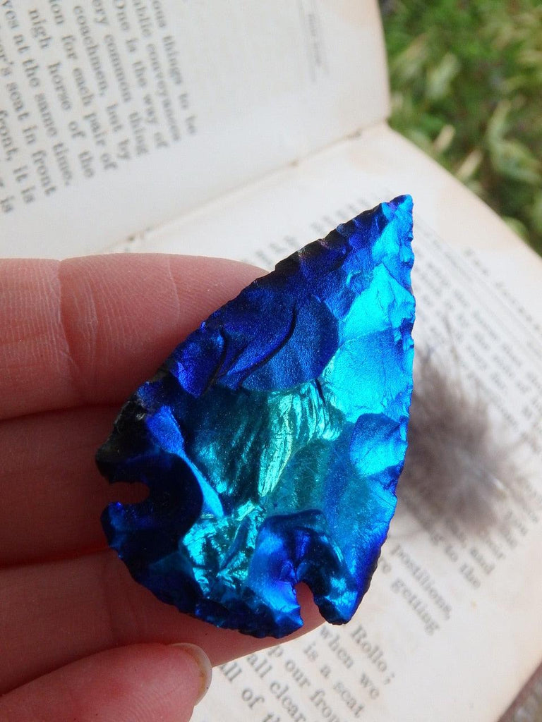 Gorgeous Colors Titanium Infused Arrowhead Specimen - Earth Family Crystals