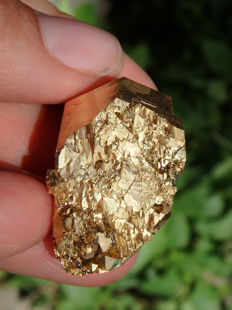 Breathtaking Shimmer Elestial DT Gold Aura Quartz Point - Earth Family Crystals