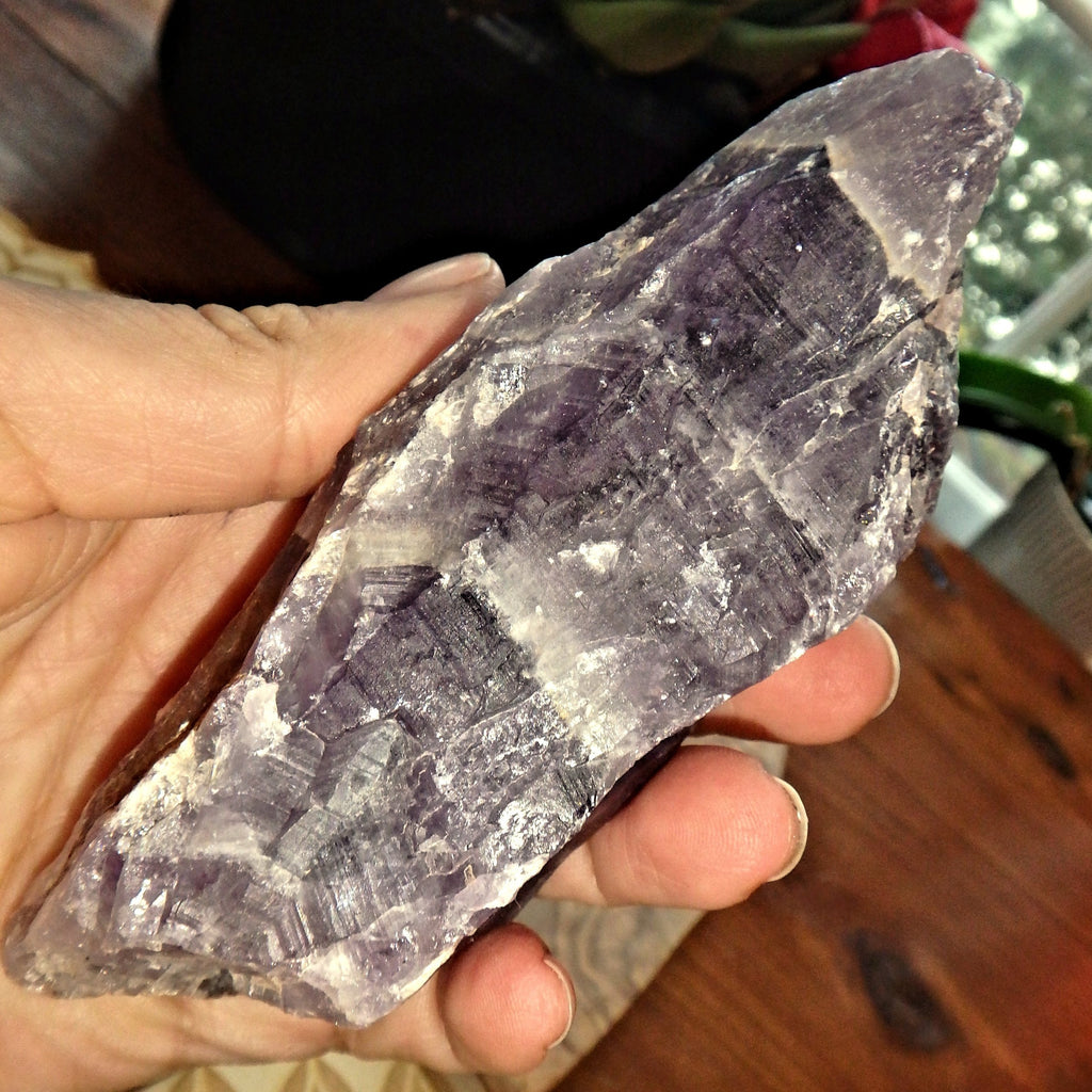 Chunky Deep Purple Healing Auralite-23 Natural Point From Canada 1 - Earth Family Crystals