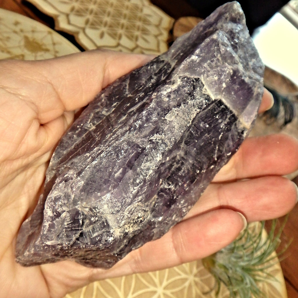 Chunky Deep Purple Healing Auralite-23 Natural Point From Canada 2 - Earth Family Crystals