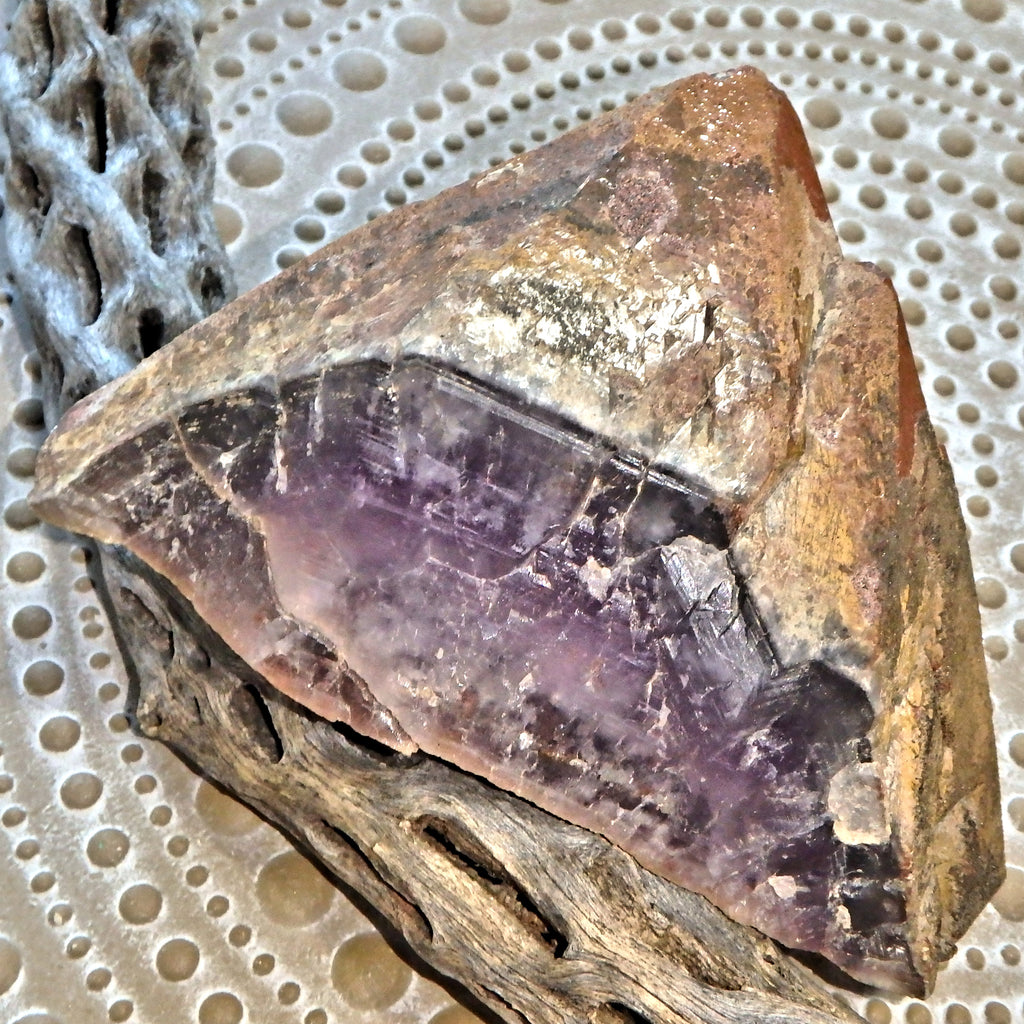 Soothing Body Red Mountain Auralite-23 Elestial  Point With Record Keepers From Canada - Earth Family Crystals