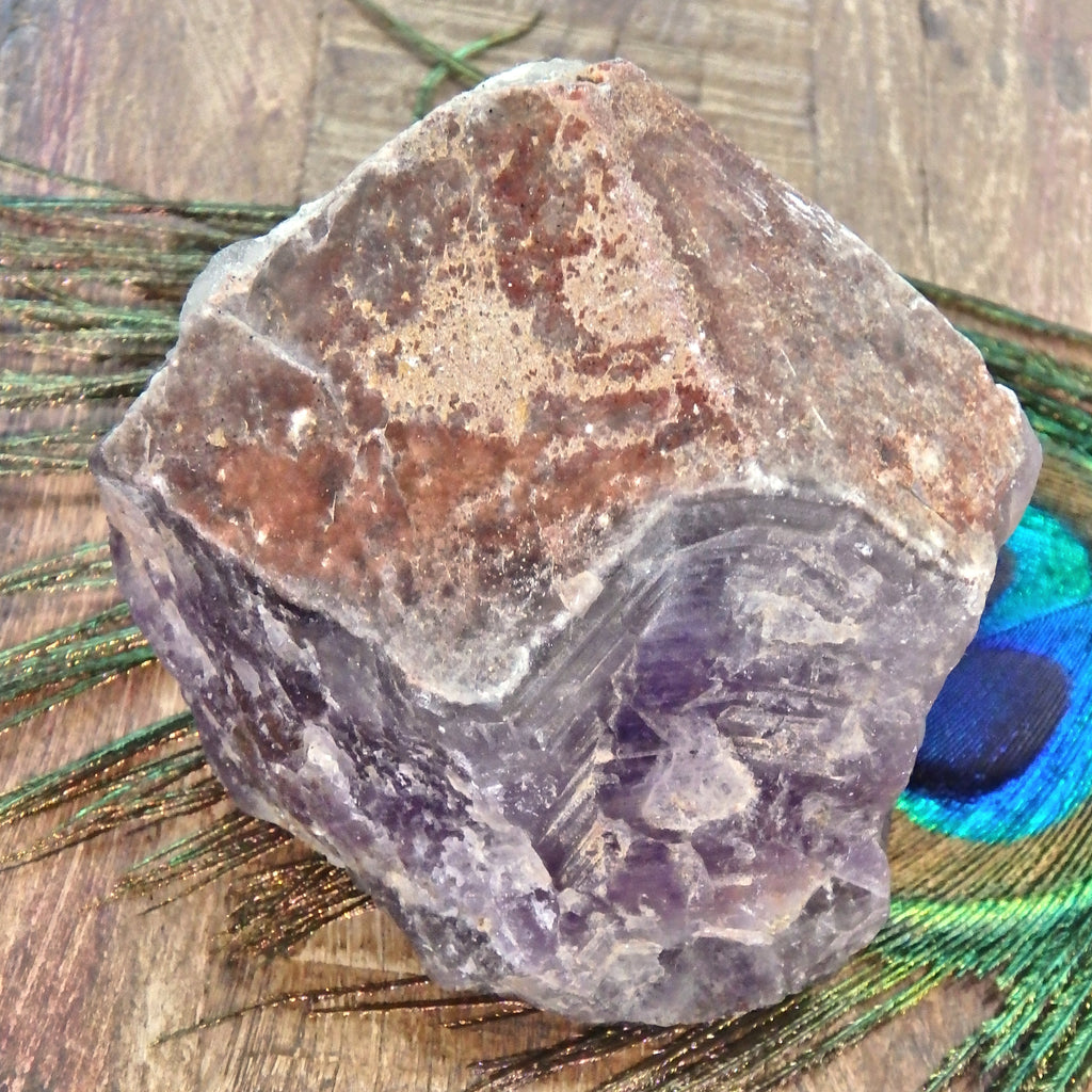 Standing Red Hematite Tip Genuine Canadian Auralite-23 Standing Specimen With Record Keepers & Self Healing - Earth Family Crystals