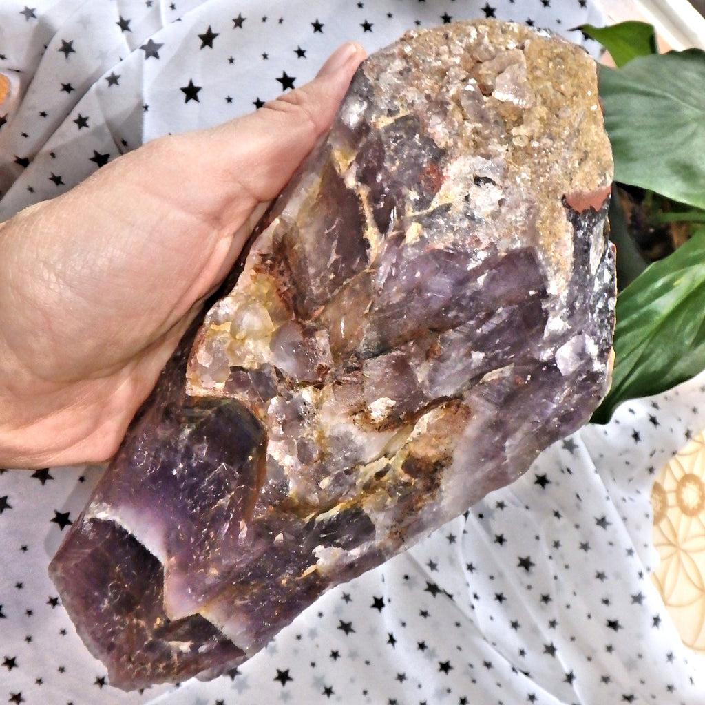 Incredible XXL Red Hematite & Quartz Druzy Crusted Tipped  Auralite-23 Point With Record Keepers From Ontario  Canada - Earth Family Crystals