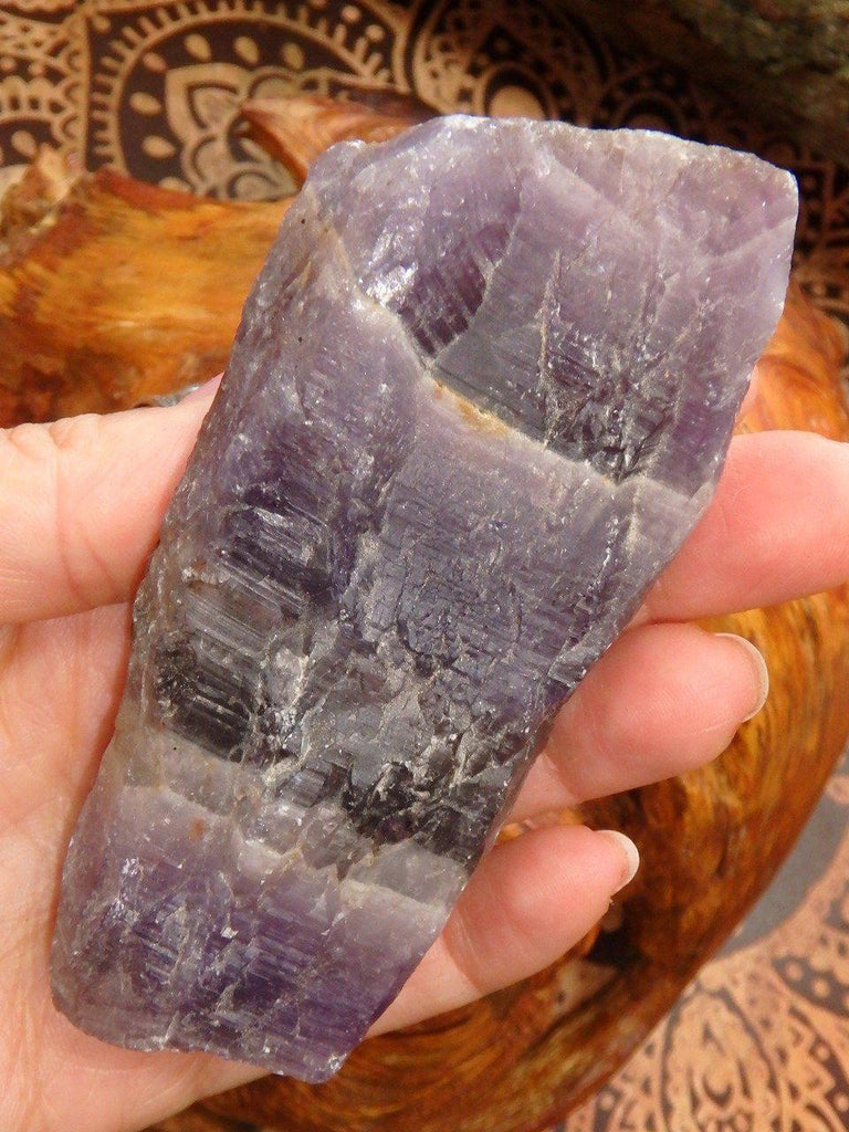 Chunky Deep Purple Genuine Auralite-23 Point With Self Healing - Earth Family Crystals