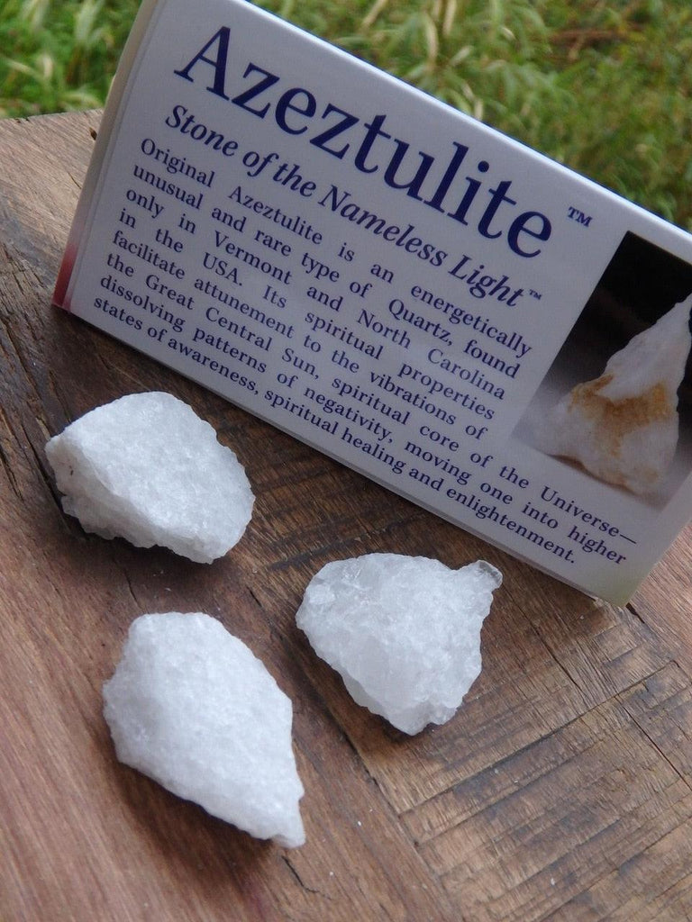 Genuine Raw Azeztulite Specimen With Collectors Card (1 Piece) - Earth Family Crystals