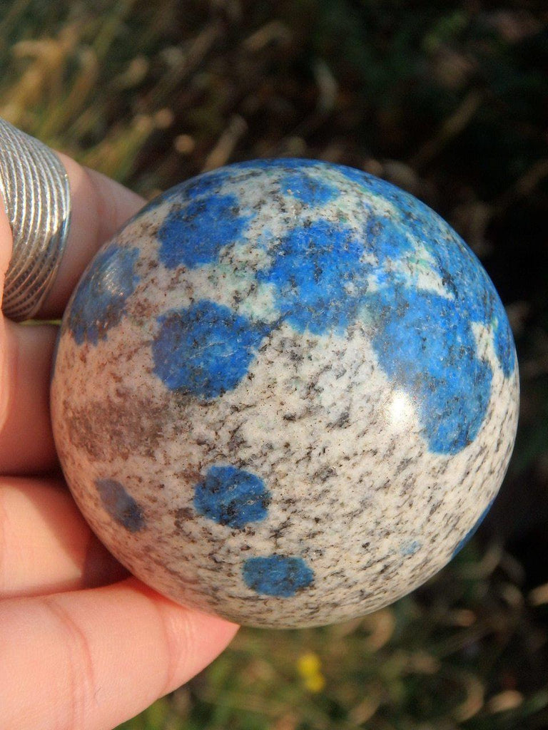 Amazing Deep Blue Azurite Orbs K2 Stone Sphere - Earth Family Crystals