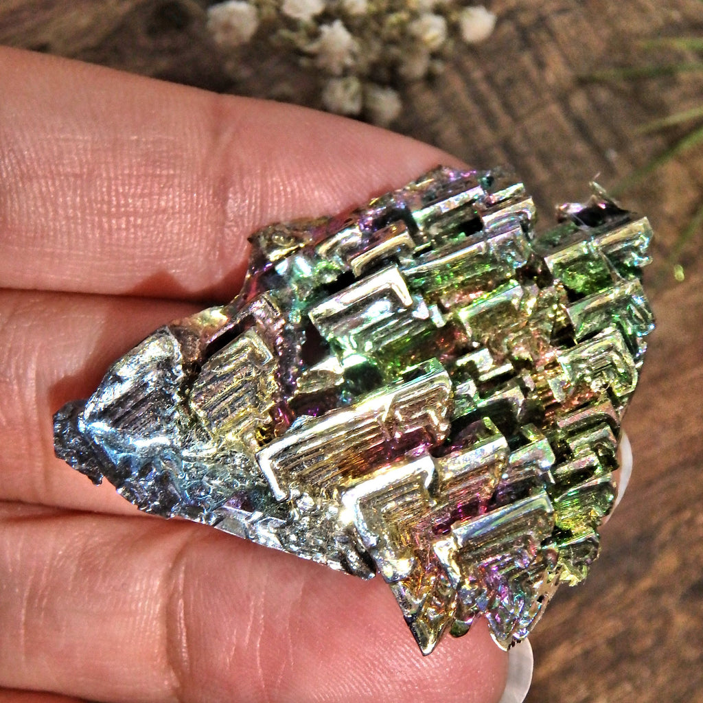 Colorful Rainbow Galaxy Bismuth Specimen From Germany - Earth Family Crystals