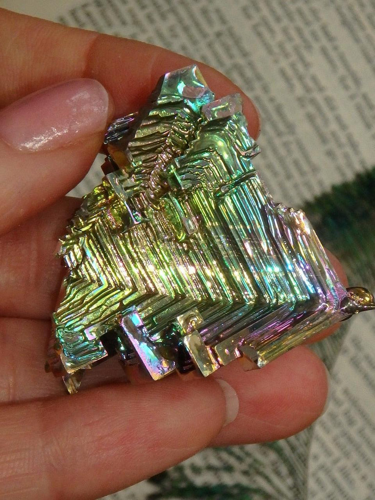Fantastic Rainbow Fractal Bismuth Specimen - Earth Family Crystals