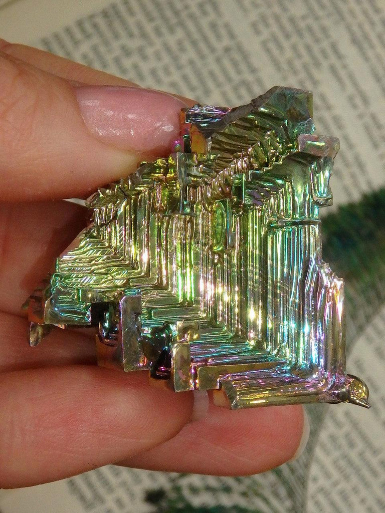 Fantastic Rainbow Fractal Bismuth Specimen - Earth Family Crystals