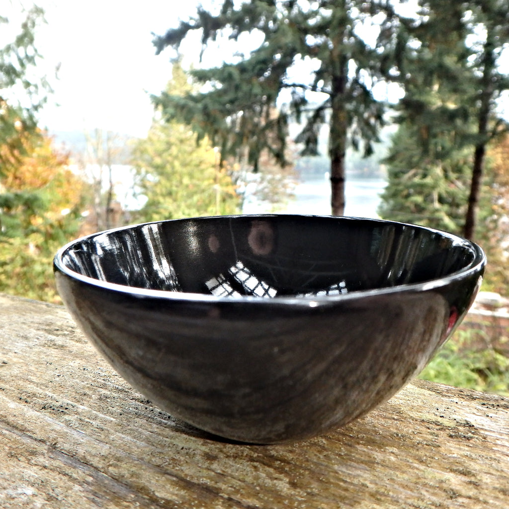 Fantastic Black Obsidian Bowl Carving -Perfect to Hold Sacred Treasures 2 - Earth Family Crystals