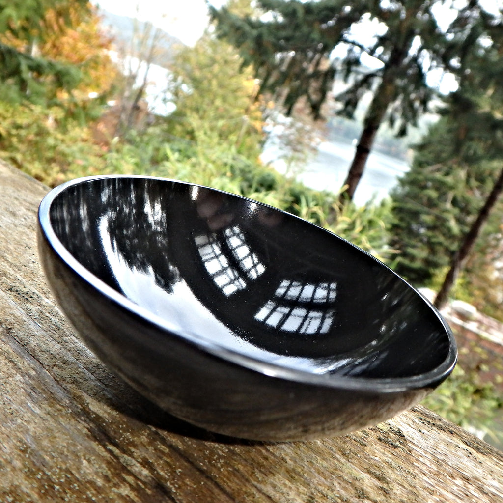 Fantastic Black Obsidian Bowl Carving -Perfect to Hold Sacred Treasures 3 - Earth Family Crystals