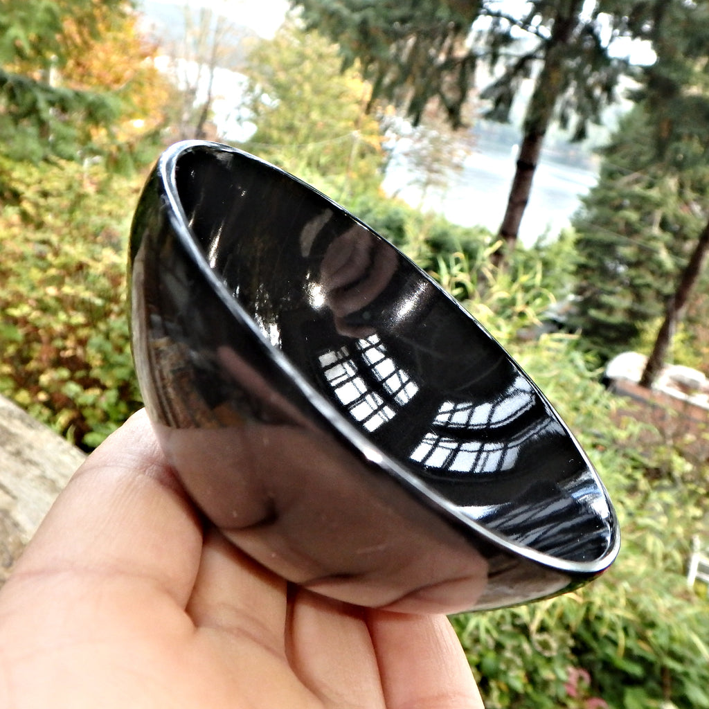 Fantastic Black Obsidian Bowl Carving -Perfect to Hold Sacred Treasures 2 - Earth Family Crystals