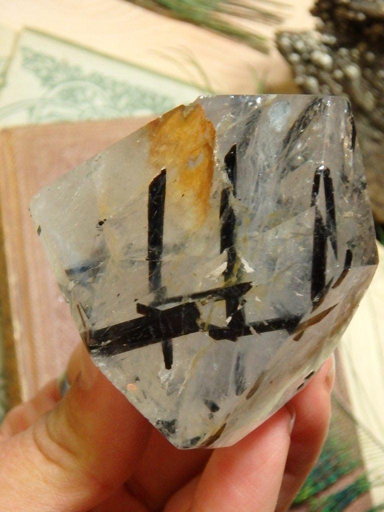 Black Tourmaline Loaded~ Tourmalated Quartz Free-Form Specimen - Earth Family Crystals