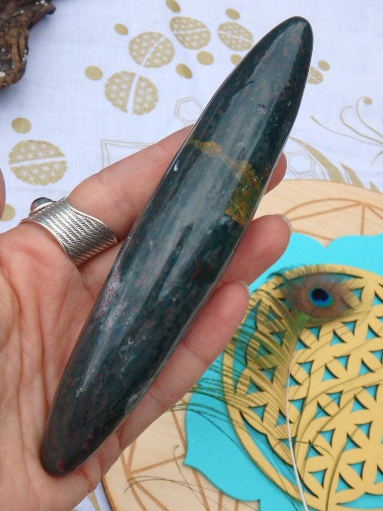 Reserved for Laurence C. Long & Fabulous Shiva Style Bloodstone Massage Wand - Earth Family Crystals