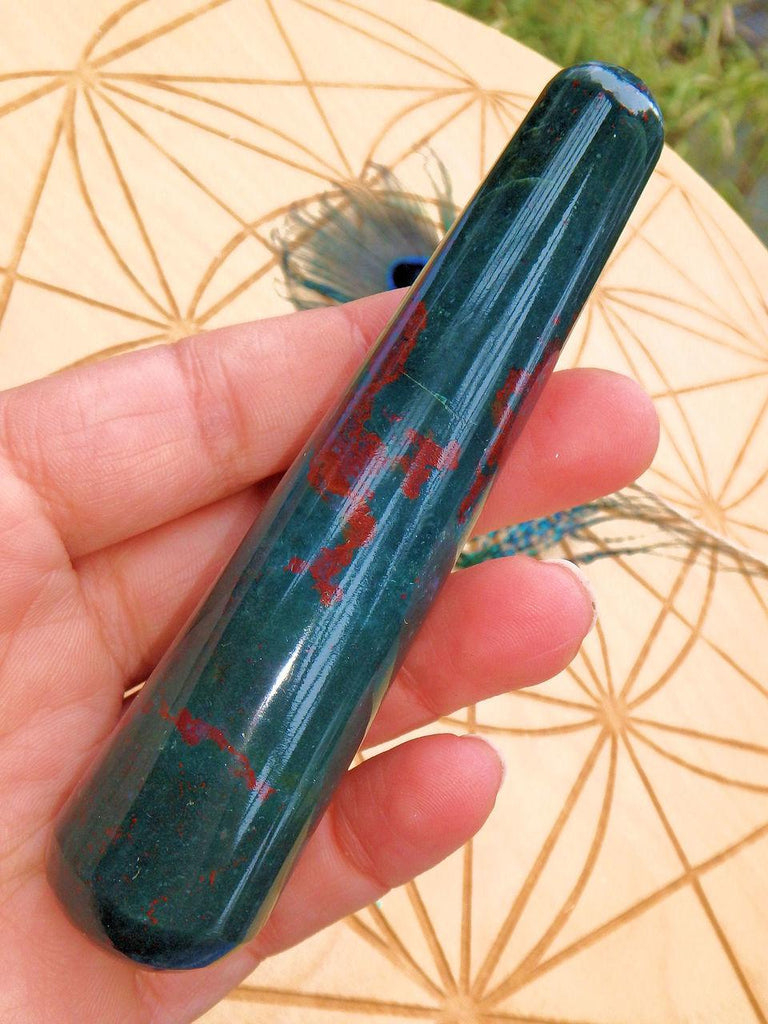 Healing Bloodstone Wand Carving 1 - Earth Family Crystals
