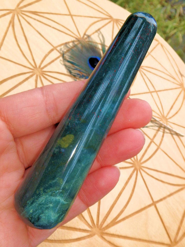 Healing Bloodstone Wand Carving 1 - Earth Family Crystals