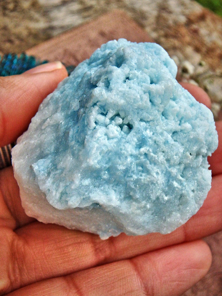 Cotton Candy Raw Blue Aragonite Cluster With Caves - Earth Family Crystals